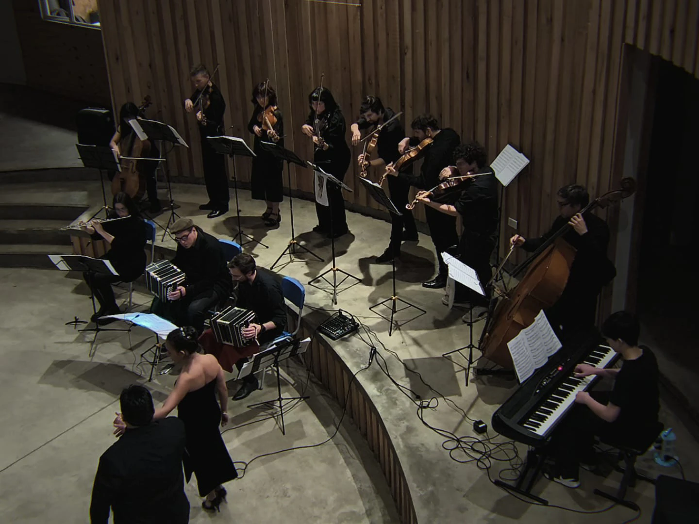 La Orquesta Típica Patagonia Tango en el homenaje